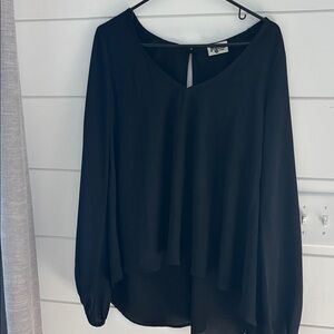 Mumu Black Flowing Blouse